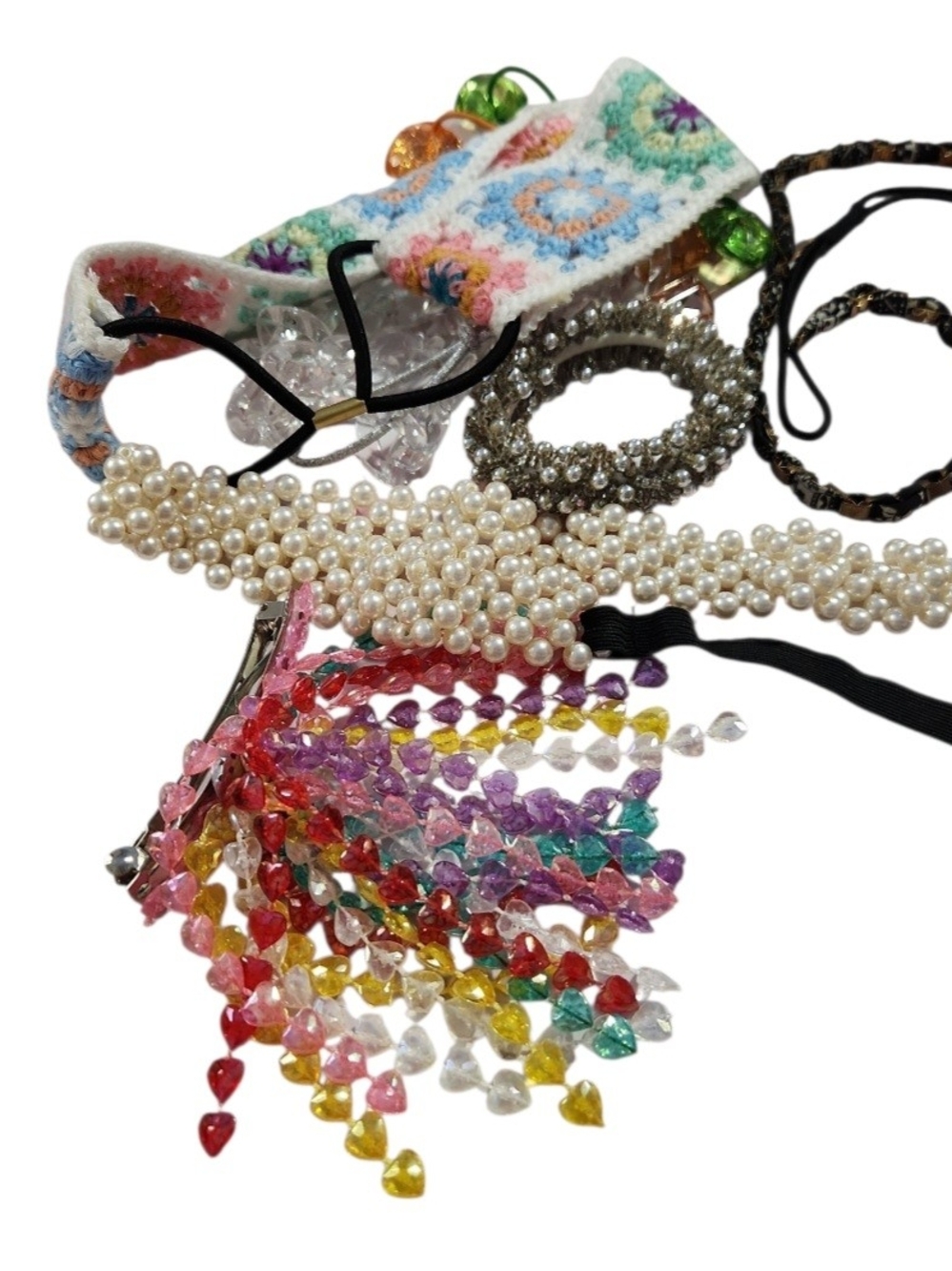 9 Assorted Women's Hair Accessories Set - Multicolor